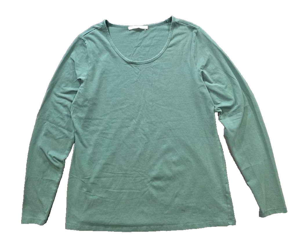 Peruvian Connection XL Slub Layer Tee Scoop Neck pima cotton Green Pima A010613